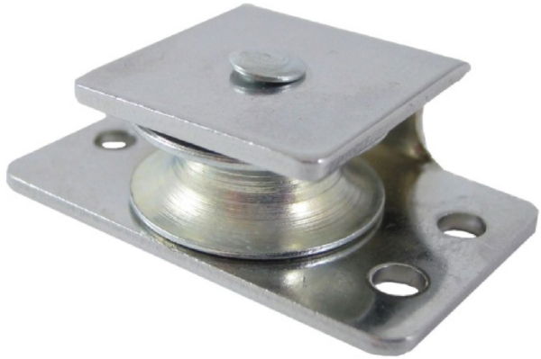 0.75" Side Pulley, Steel Wheel, Chrome Frame