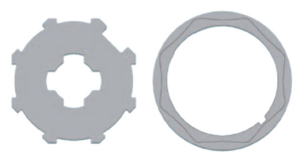 Gaposa Adaptor Set for 70mm octagonal tube