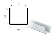 Runners Series 50. 2m Galvanised Steel Bottom Guide Channel