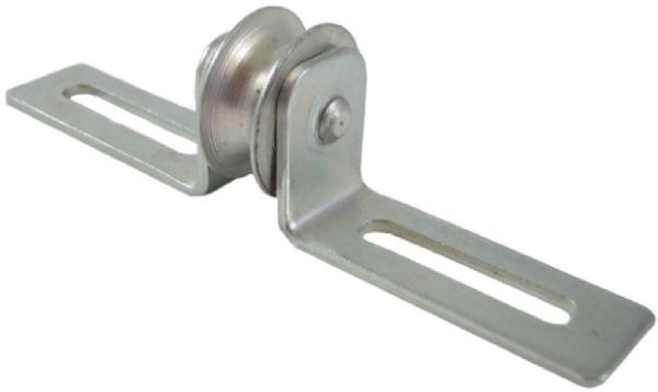 0.75" Slider Pulley, Steel Wheel, Zinc Frame