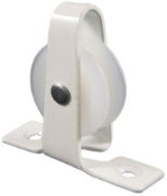 1.00" Upright, Nylon Wheel runs with plate, White Frame