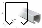 Series 50 4m Galvanised Steel Top Track