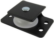 0.75" Side Pulley, Steel Wheel, Black Frame