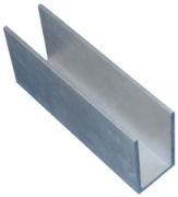 Alum Guide Channel, 1.25" Base x 3" Legs x 1/8"(6mtr Length)