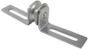 0.75" Slider Pulley, Chrome Wheel, Chrome Frame