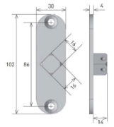 Gaposa Bracket 16mm aperture at 45deg angle