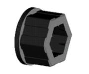 Somfy Shaft adaptor 6mm Hex for AMS25
