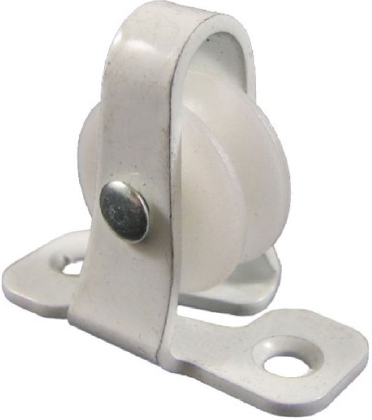 0.75" Upright, Nylon Wheel runs with plate, White Frame