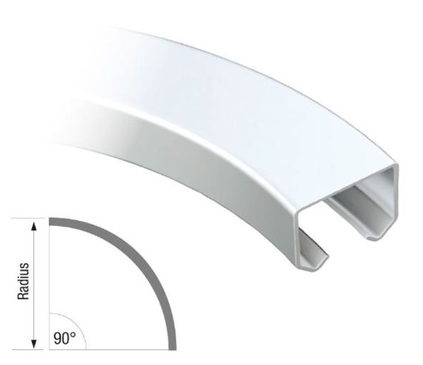 Runners Curved Top Track - 1000mm radius