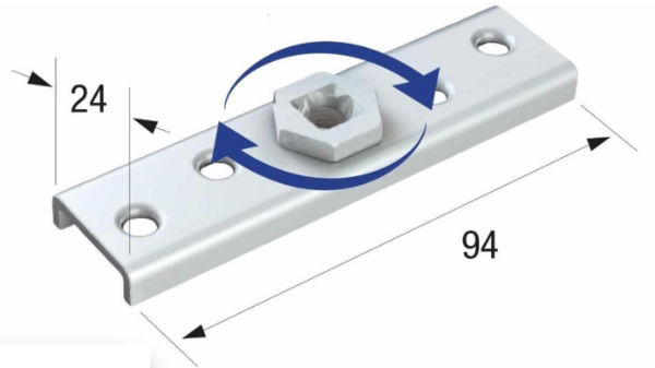 Runners Series 20. Steel Rotating Suspension Plate