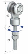 Runners Series 50. Single Axel Hanger - Rotating