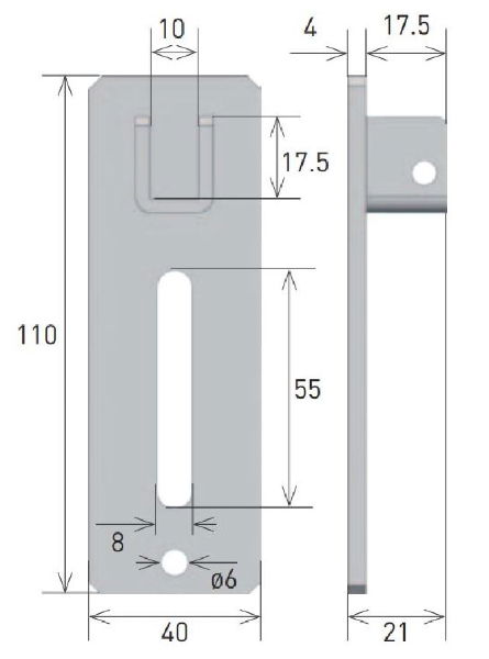 Gaposa Motor Bracket, 40x110mm