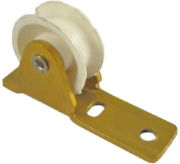 0.75" Guide Pulley, Nylon Wheel, Brass Frame