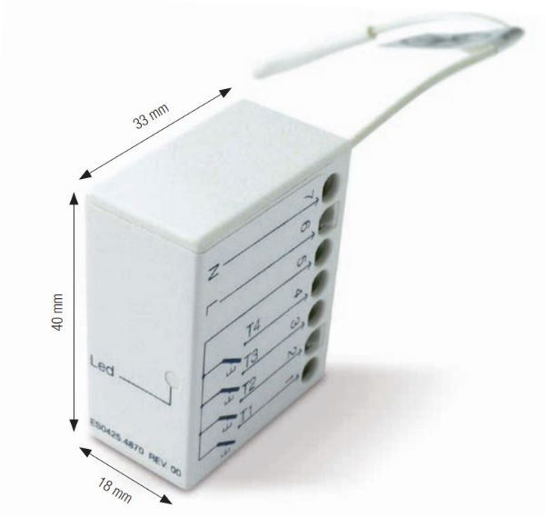 Nice Recessed Transmitter 4 Channels with mains power supply