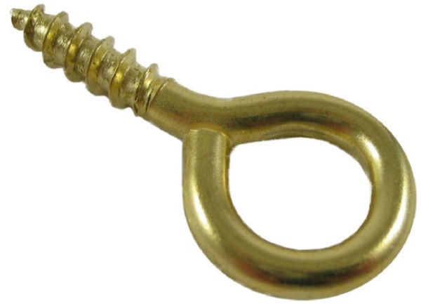 Screw Eye 35mm x 8g - Electro Brass