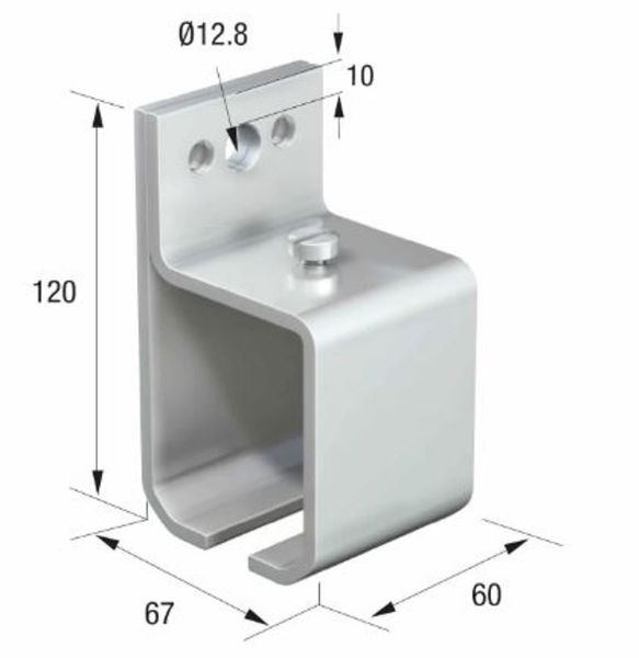 Runners Series 250. Upper Track Wall Fixing Bracket