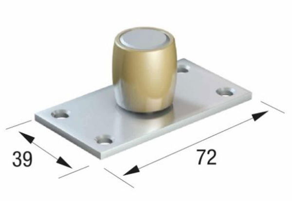 Series 50 20mm dia Brass Bottom Guide Roller