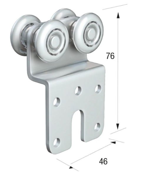 Runners Series 20. DBL Axle Steel Hanger - Cranked Plate