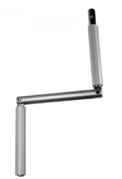 Geiger Aluminium Crank Handle, 9.9mm Trunnion, 120mm radius