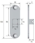 Gaposa Bracket for manual override, 50/60 range motors