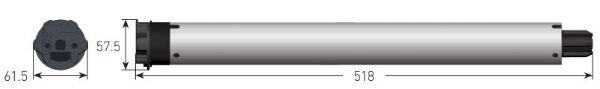 Gaposa 20Nm, 16rpm DC, dry contact tubular motor, 12v for Autonomo