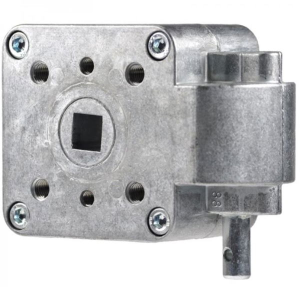 Geiger Worm Gear 13:1 no end stop, 9.9mm trunnion in, 13mm sq out, 27Nm