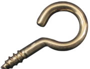 Screw Hook 35mm x 8g - Electro Brass