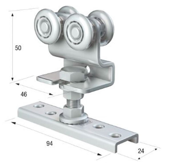 Runners Series 20 Dbl Steel Hanger - Cranked Plate