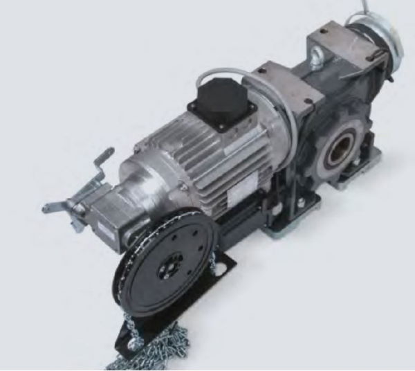 Nice Roller Door motor, 550Nm, 12rpm, electronic limit switch, chain release, 3 phase
