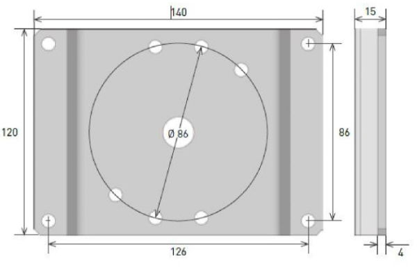 Gaposa Manual Override Mounting Plate