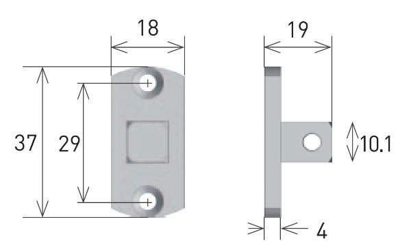 Gaposa Motor Bracket, 37x18mm, 40 range motors