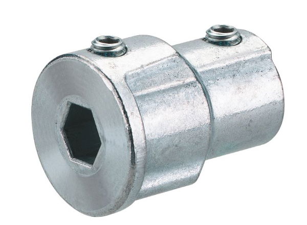 Geiger Coupling Piece, Zinc Die Cast, 7mm Output