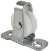 0.75" Upright, Nylon Wheel runs with plate, Zinc Frame