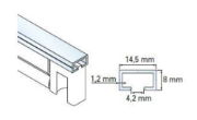 Somfy Aluminium Top Rail for Safety Edge (3m length)