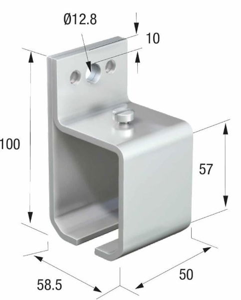 Series 50 Face Fixing Track Support for top track