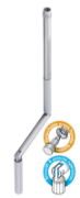 Geiger Aluminium Crank Handle, Tube 13mm, Anodised, Grey Grip 2000mm with HOPPIPE packaging
