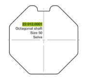 Elero Adaptor set for 50mm Selve octagonal tube for M motors