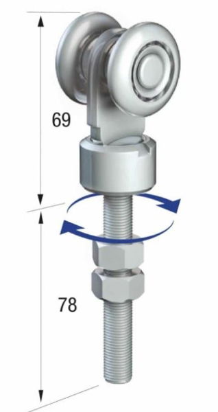 Runners Series 50. Single Axel Hanger - Rotating