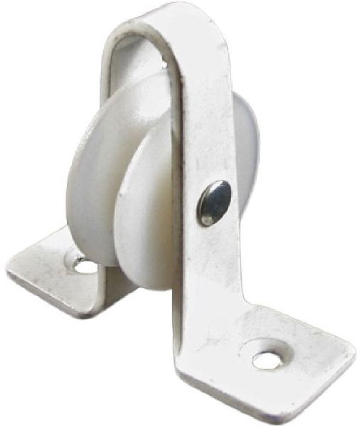 0.75" Upright, Nylon Wheel across plate, White Frame