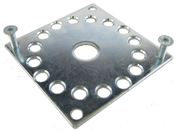 Somfy Manual Override Motor Bracket, 100mm Square, 3mm Thick