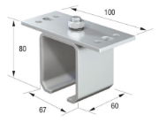 Runners Series 250. Ceiling Fixing, Steel Bracket