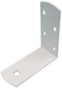 7" Strap Bracket x 0.3125" White 90 deg Bend