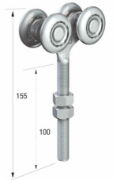 Series 50 Dbl Axle Steel Wheel Hanger Long