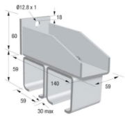 Runners Series 50 Twin 50 Twin Track Wall Fixing