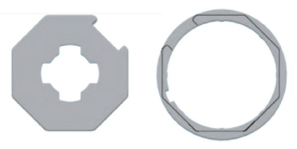 Gaposa 60mm Octagonal Adaptor Set to suit 50 Range Motors