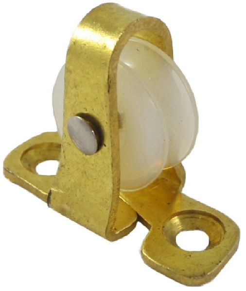 0.75" Upright, Nylon Wheel runs with plate, Brass Frame