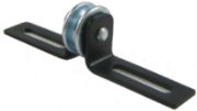 0.75" Slider Pulley, Steel Wheel, Black Frame