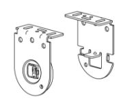 Nice White bracket kit with flange for Acmeda S45 rollers