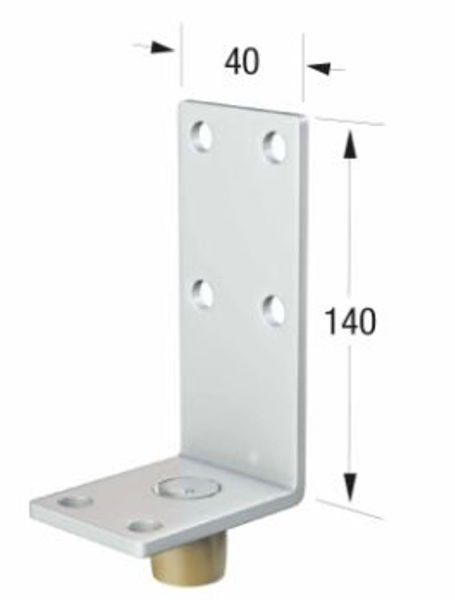 Runners Series 20. Bottom Guide Roller. Angled Plate