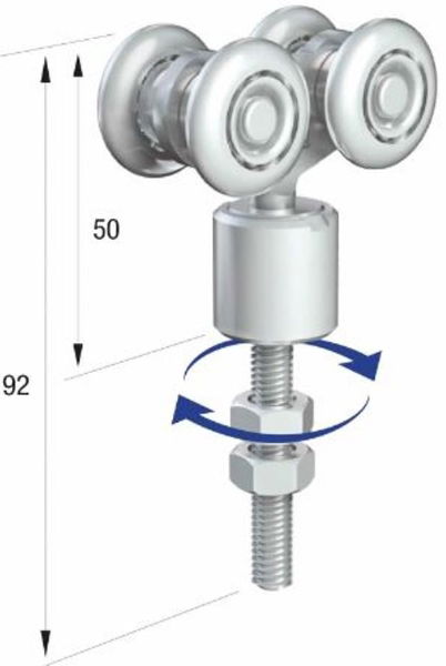 Runners Series 20 Dbl Adjustable Steel Hanger